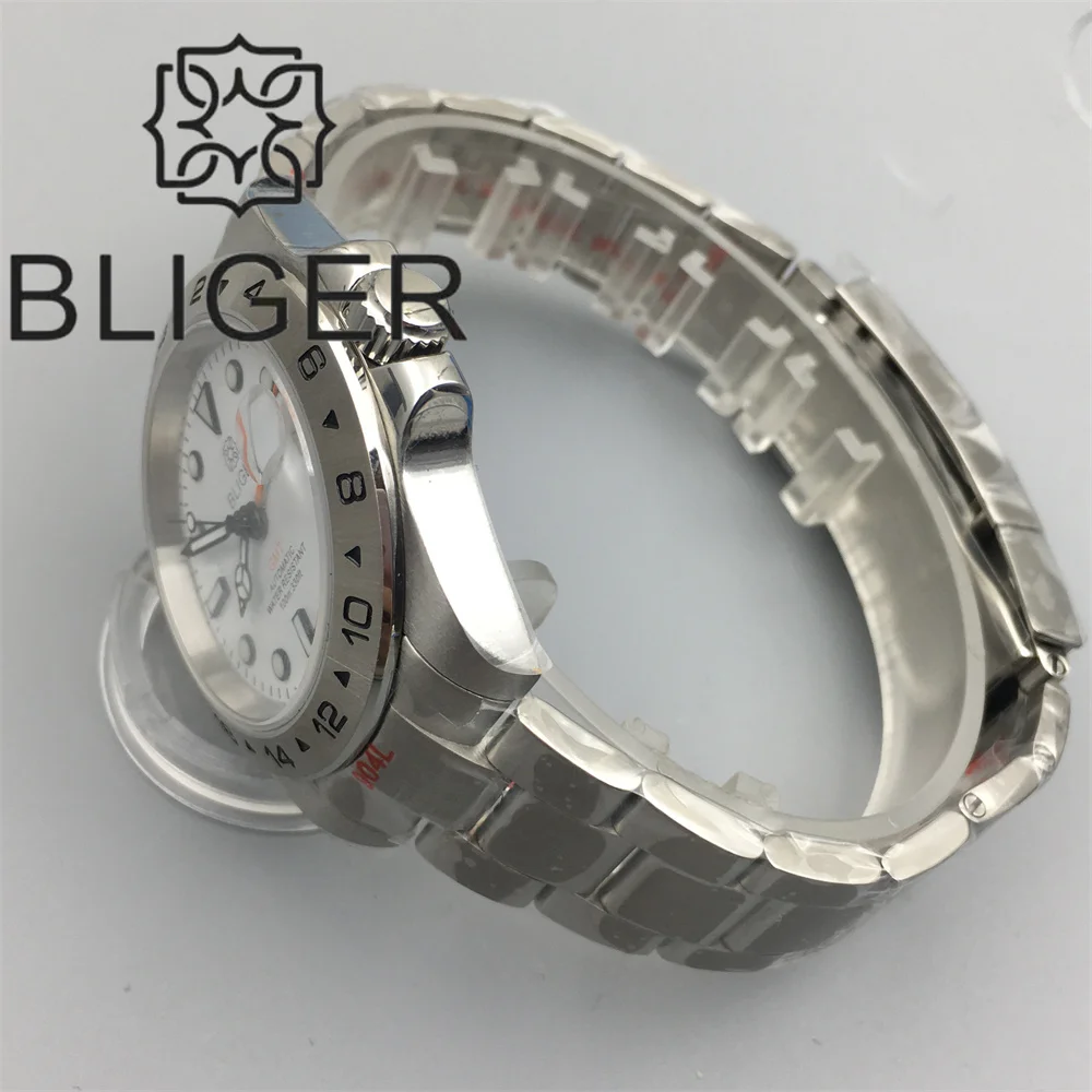 Bliger-メンズハンドウォッチ,自動巻きムーブメント,ステンレス