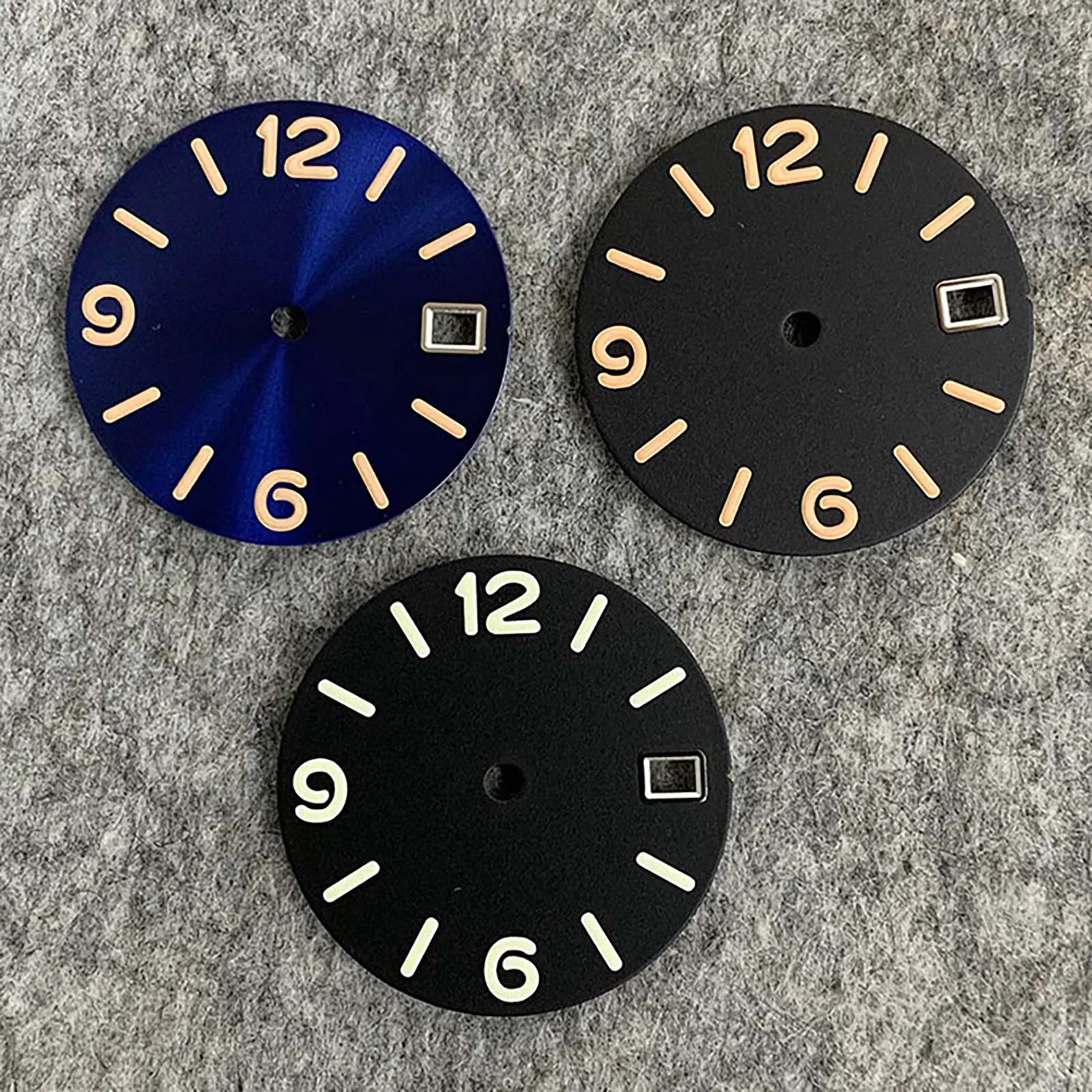 

Green Luminous 28.5mm Watch Dial 369 Nails Frosted Dial Watch Accessories for NH35 NH36/4R/7S Movement