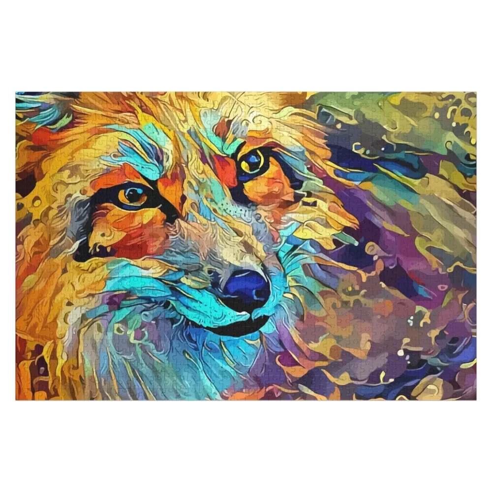 

Colorful Abstract Fox Art Jigsaw Puzzle Custom Gift Baby Toy Personalised Jigsaw Customs With Photo Puzzle