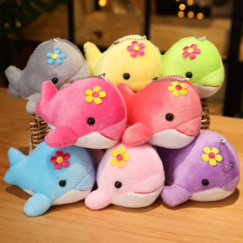 Kawaii 10cm Cute Whale Plush Key Chain Small Pendant Kids Toys Backpack Hangings Stuffed Animals Christmas Birthday Gifts 1pcs fruit plush peach toys mini cute soft stuffed pear toy small pendant children kids playmate valentine gifts unisex hot 8cm