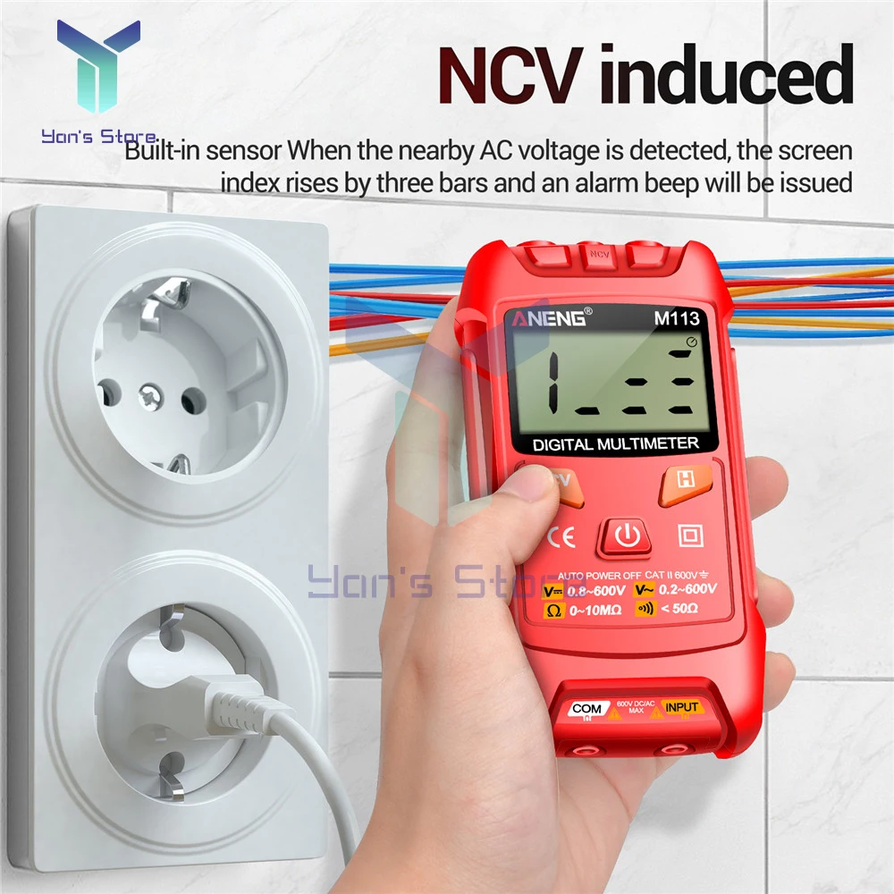 ANENG M113 Automatic Professional Digital Multimeter 1Pcs 1999 Counts Auto AC/DC Votage Tester Ohm Current Ammeter Detector Tool