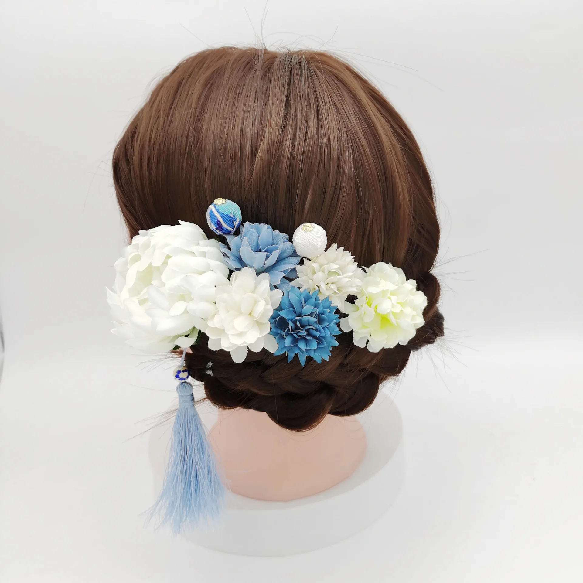 Japanischen Stil Haarnadel Set Frühling Blume Element Haar Stick Für Frauen Elegante Vintage Mädchen Haar Clip Seide Haar Zubehör – Detail 9