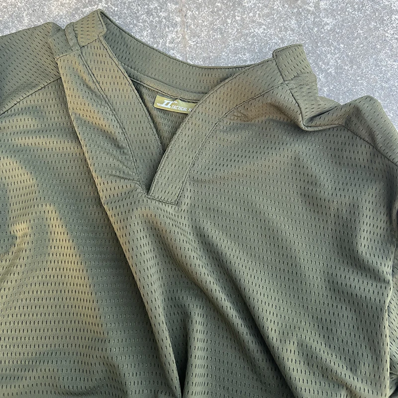 Summer Men's Quick Drying Short Sleeve T-Shirt Outdoor Army Fan Tactical CAG Breathable Ice Cool T-Shirt