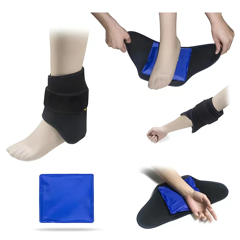 Foot Ice Pack Wrap Reusable Ice Gel Pack For Plantar Fasciitis Achilles Tendonitis Sprain Hot