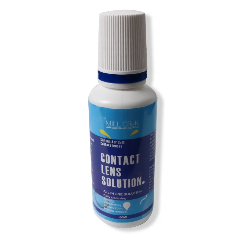 Mill Creek 60ML Contact Lens Liquid Nursing Solution For Contact Lenses Drops Beauty Pupil Cleaning Moisturizing Eye Health Care