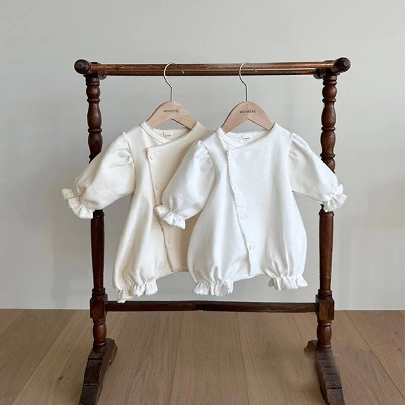 2024 Spring New Baby and Children Clothes Solid Color Jumpsuit Outgoing Outwear Fashionable Girl Baby Harper Climbing Clothes