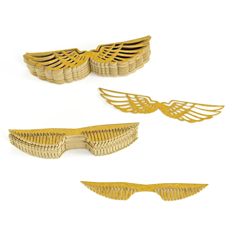 50Pcs Wings Chocolate Cake Party Decoration Wizard Topper Gold Wing Cupcake Toppers Snitch Wedding birthday Decor