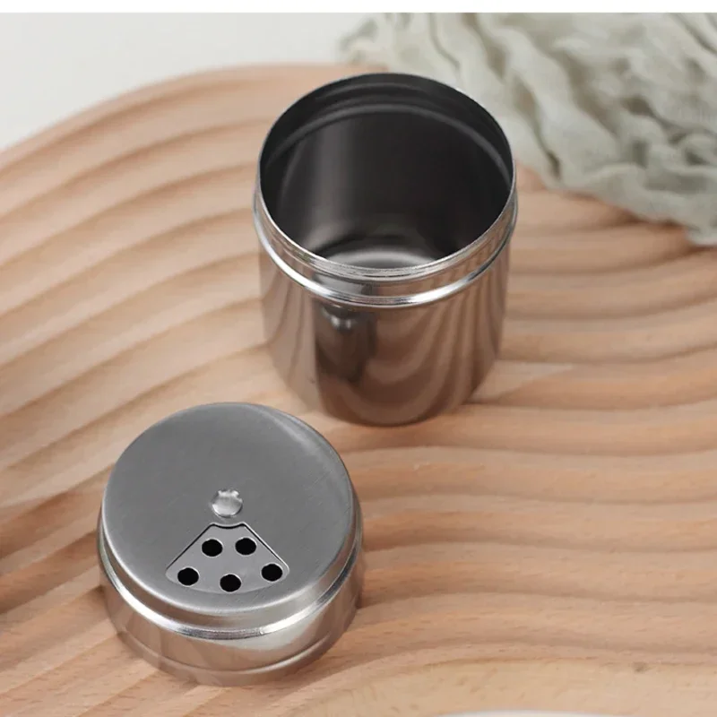 Salt Sugar Bottle Rotating Cover Multi-purpose Stainless Steel Kitchen Gadget Spice Pepper Bottle Seasoning Jar seasoning jar spices bottle