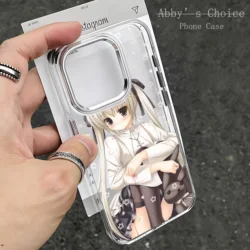 Transparent Soft Phone Case with Anime Cute Maid Girl Design - Poco F6 5G (LYK - 310HKX121A1)