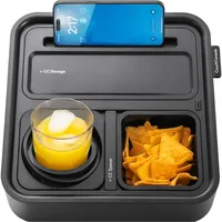 Discover the Original Tray – Your Perfect Sofa Caddy for Drinks and Snacks! Featuring an Armrest Table with a Phone Stand, it keeps your TV remote and organizer handy.