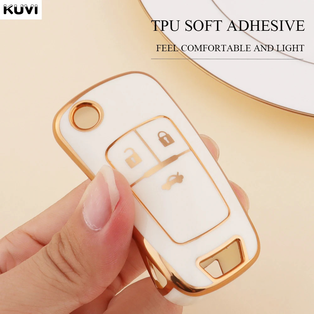 Plating TPU Car Key Case Shell Cover Fob For Chevrolet Cruze Aveo Trax Sail Malibu Captiva Opel Vauxhall Astra J Corsa Insignia case cover shell flip