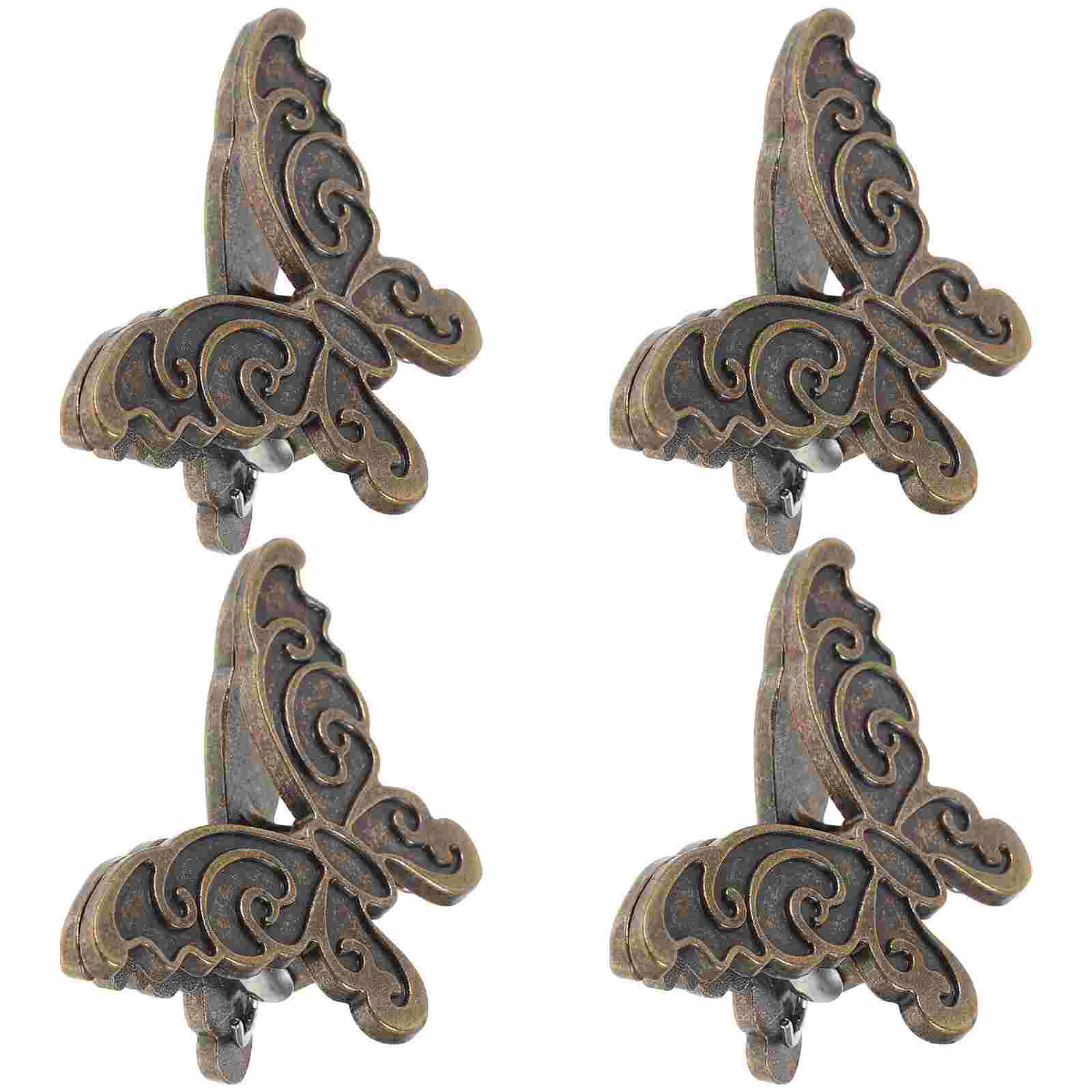 4 Pcs Butterfly Clip Adhesive Binder Clips Journal for Paper Document Small Money Bill Office