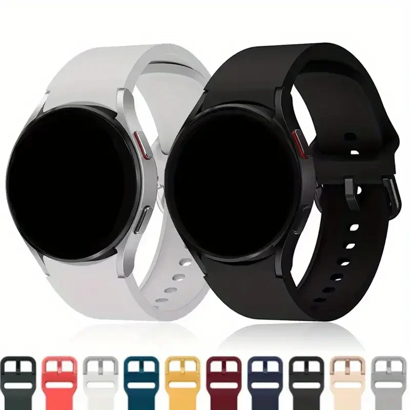 Sportarmband für Samsung Galaxy Watch 7 6 5 4 FE 44 mm 40 mm 5 Pro 45 mm 20 mm No Gap Armband Silikonarmband Galaxy Watch 6-4 Classic