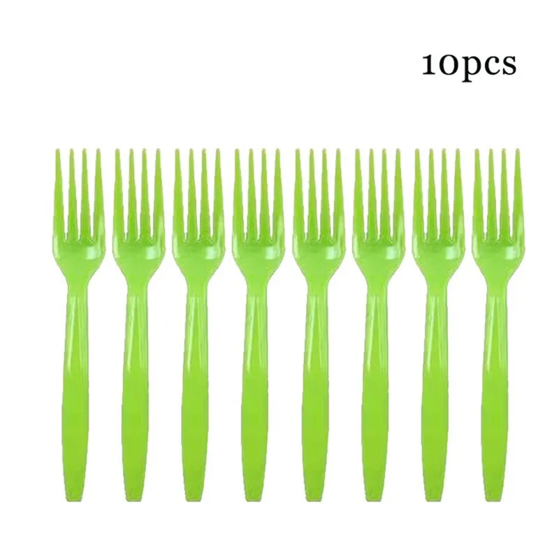 10pcs Green Fork