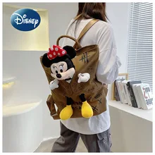 

Disney 2022 New Fashion Trend Women's Backpack Large Capacity Cute Student Bag Canvas High Quality Net Red Mickey Backpack