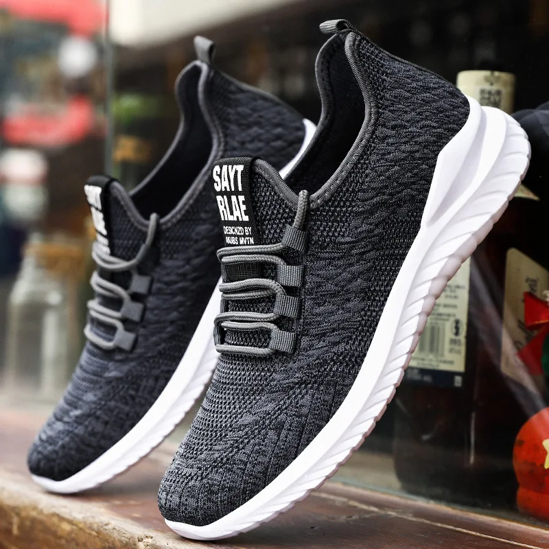 Men Running Shoes Lace up Men Sport Shoes Lightweight Comfortable Breathable Walking Sneakers Tenis Masculino Zapatillas Hombre