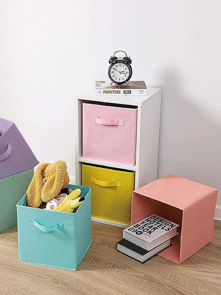 Collapsible Non-woven fabric Storage Bins Home Supplies Clothing Organizer Kid Toy Storage Organizer Cabinet drawer organization 2
