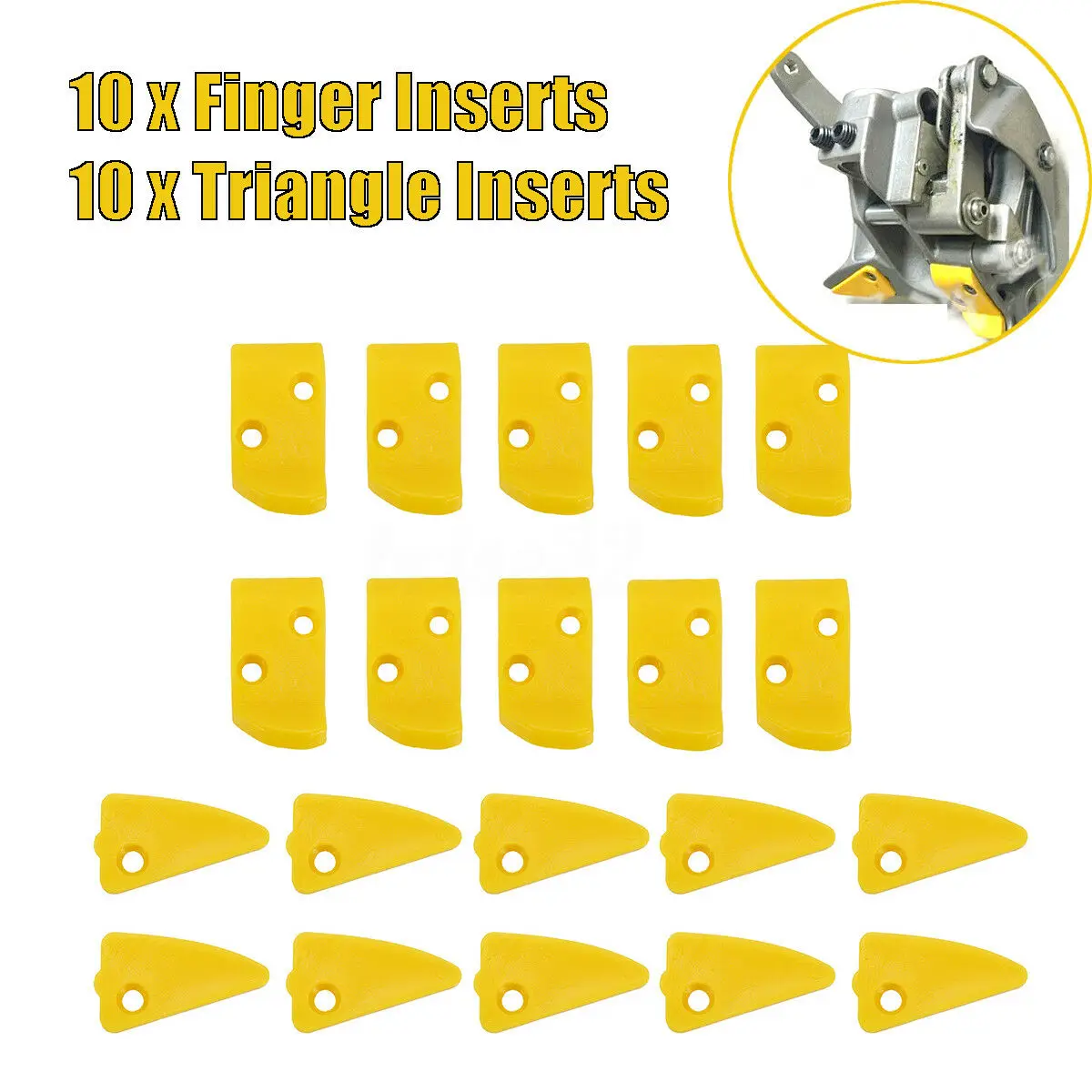 

20pcs Finger&Triangle Leverless Inserts Protector For Corghi/Hunter Tire Changer Nylon Repair Tools Set 4.5*2.5cm Car Accessorie