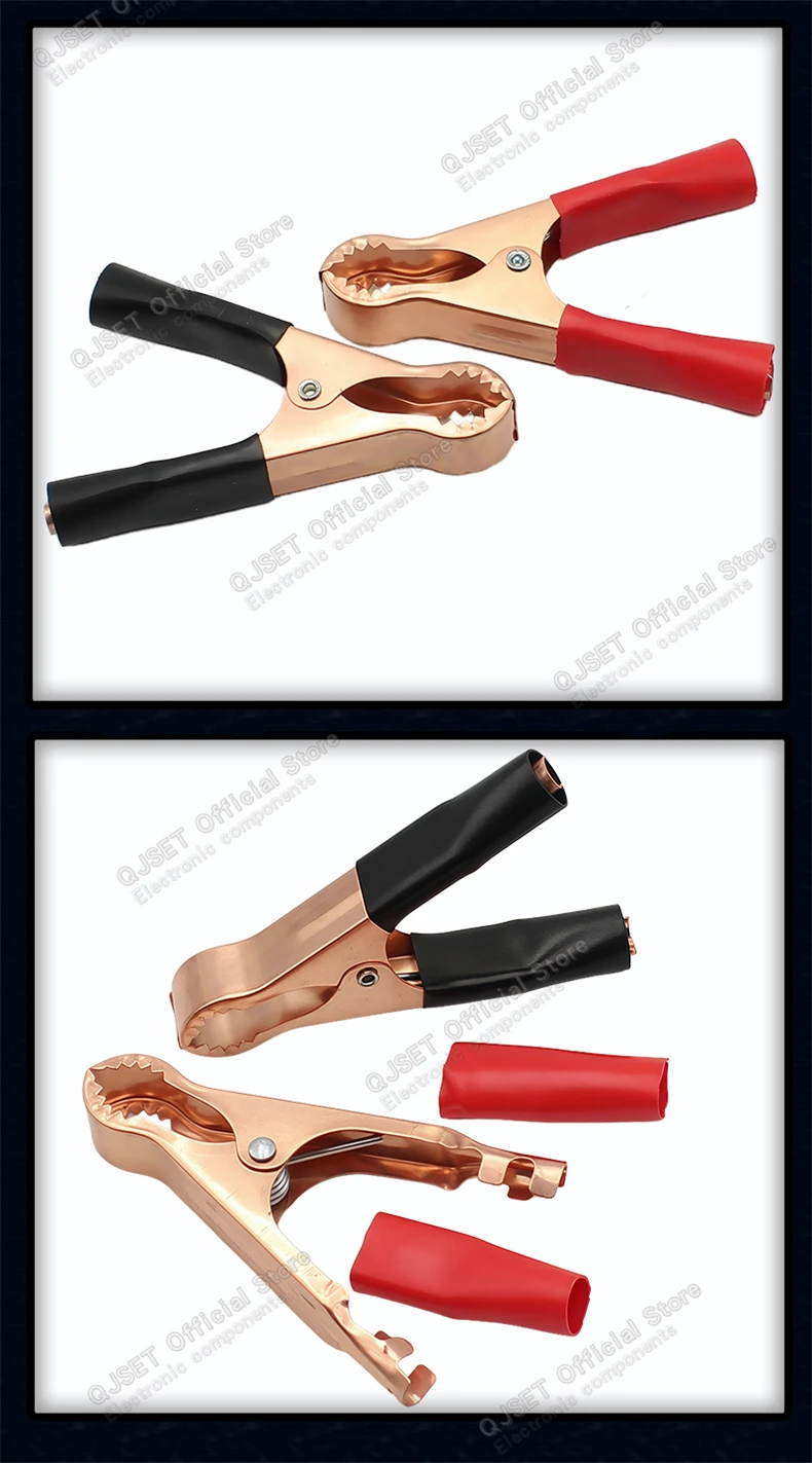 2 stücke Rot/Schwarz 80mm Zahn Krokodil Clip 50A Hochstrom Krokodil Clip Power Batterie Clip lade Clip High-Power Test Clip – Detail 8