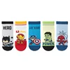 5 Pairs Spiderman Cotton Children's Socks iron Man Hulk Thor Anime kids Boys Short Socks Cartoon Baby Spring Summer Sock Y 5
