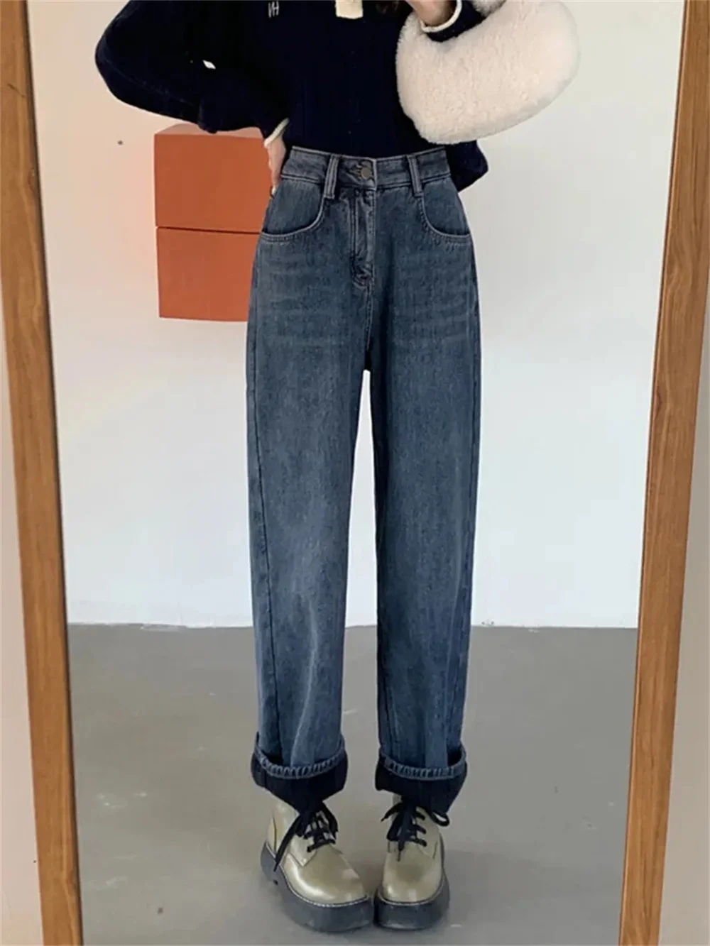 

Vintage High-waisted Women's Jeans 2023 New Large Size daddy Harlan Pants Spice Girls Hipster Pants baggy Jeans Women Streetwear