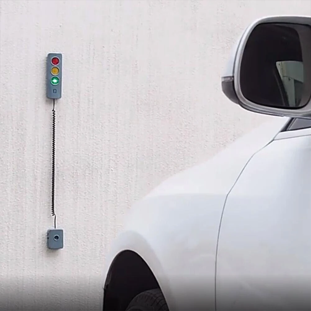 Système de stationnement automatique anti-collision pour garage avec feux LED tricolores réglables et alimentation par piles