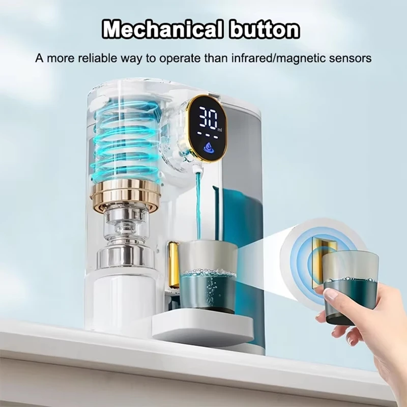 Mouthwash Dispenser Wall Mounted With4 Adjustable Levels Magnetic Holder Forbathroom
