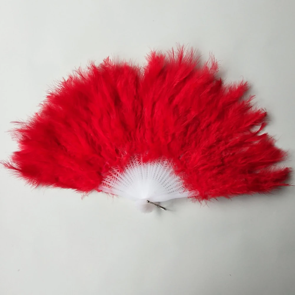

Chinese Wind Retro Style Silk Feather Folding Fan Home Decoration Chinese Dance Wedding Queue Gift Feather Fan