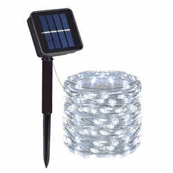 Outdoor LED Solar Fairy String Lights - Christmas Patio Terrace Garden Decoration Lights - 32M 300LED (White Light)