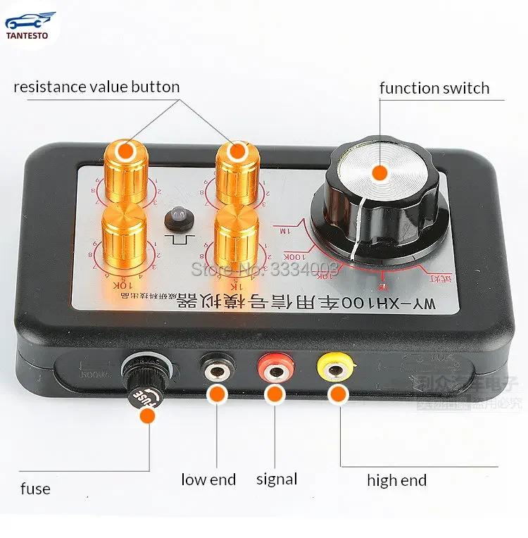 Automobile Automotive Signal Simulator Tester Tool Adjust Resistance Water Temperature Crankshaft English Manual Fuel Injection Simulator Auto Sensor Simulator
