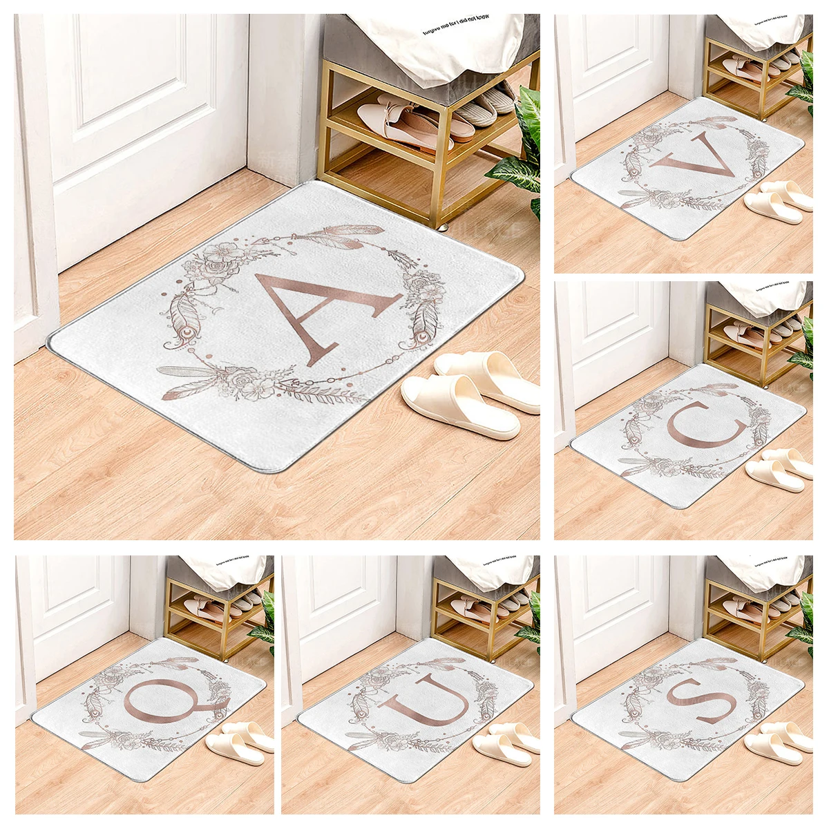 

House carpet letter series Home doormat entrance Room Bathmat Footmat bathroom non-slip mat Kitchen water absorption mat