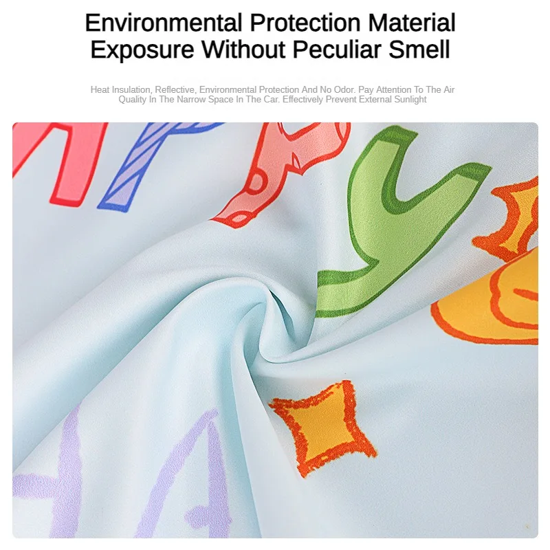 Suction Cup Car Rear Side Window Sunshade Curtains Children's Sun Protection Thermal Insulation Car Mounted Baby Sunshade Shield