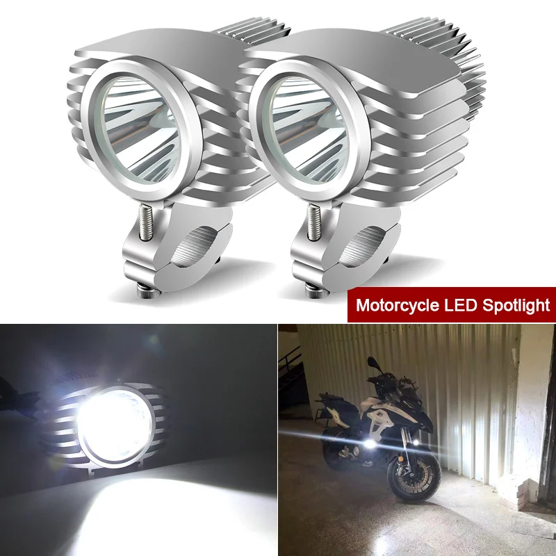 2Pcs XHP70 36W LED Motorcycle Headlight bulb Spot External DRL Fog