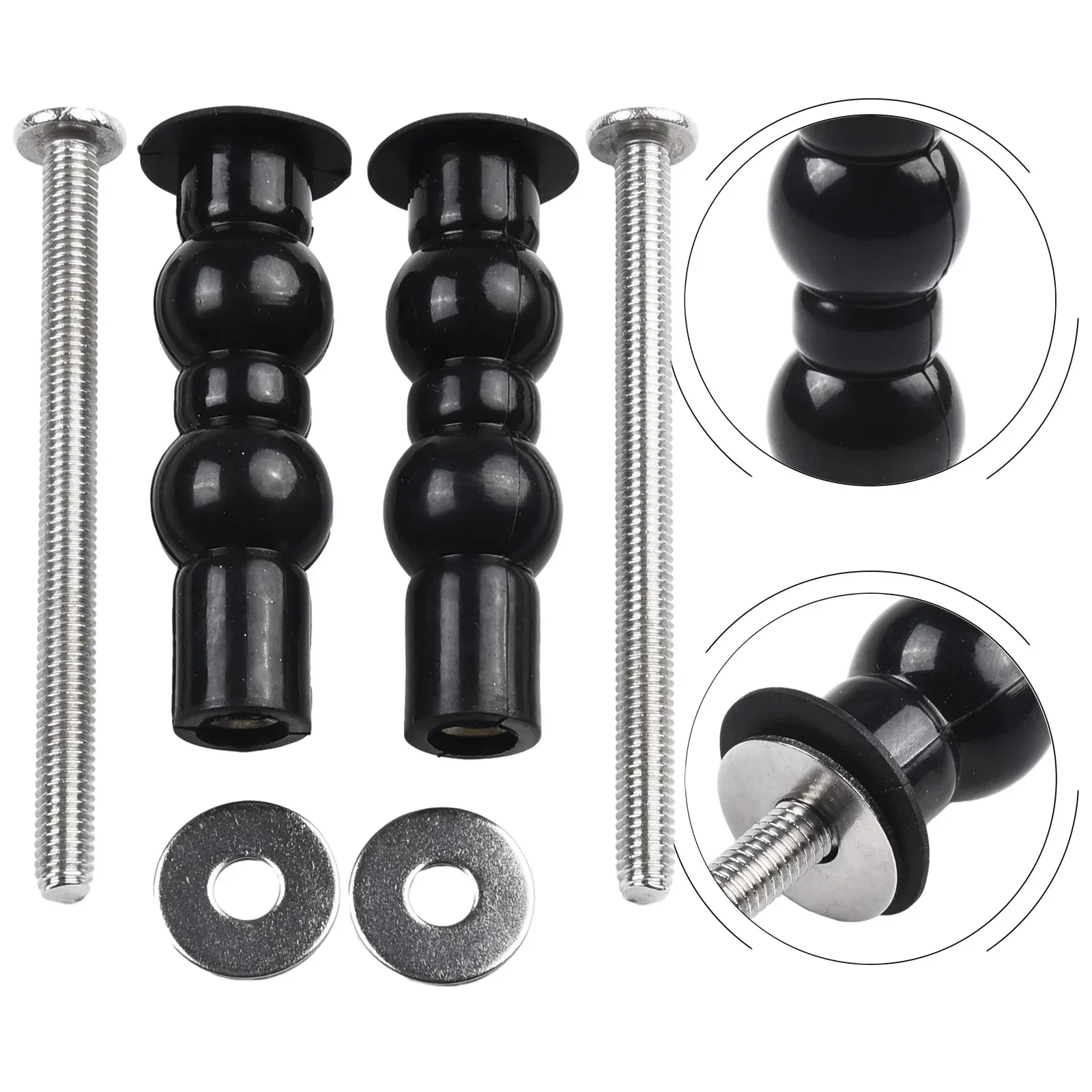 2pcs Toilet Seat Screws Nut Cover Lid Top Fixing Blind Hole Fitting Kits Bathroom Accessories Replacement Toilet Seat Screws