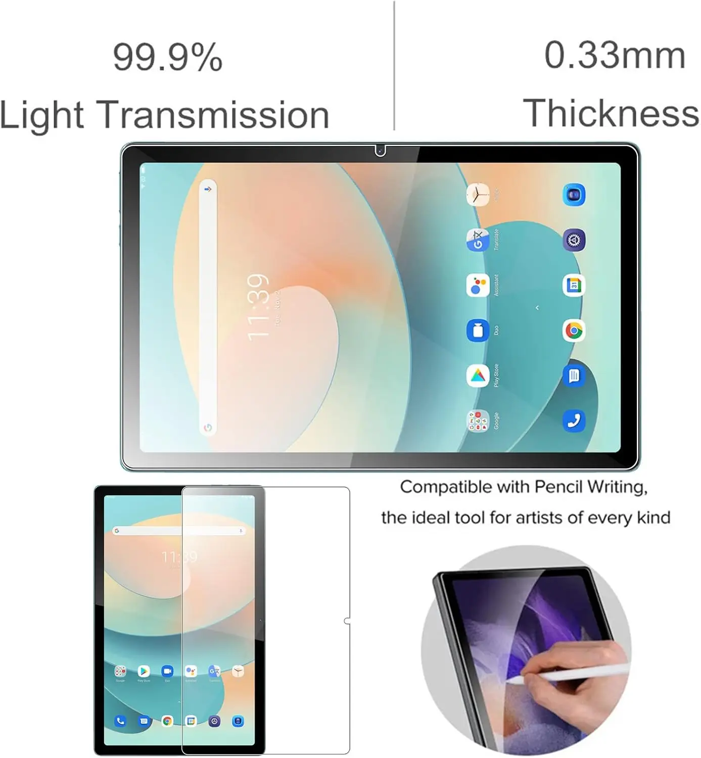 Premium 10.36 HD Clear Tempered Glass Tablet Screen Protector with 2.5D Radian Edge and Anti-Scratch Technology