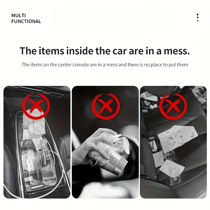 새로운 미니 차량용 쓰레기통 뚜껑이 있는 휴대용 쓰레기통 자동차 사무실 가정용 휴대용 쓰레기통 자동차 보관함 액세서리