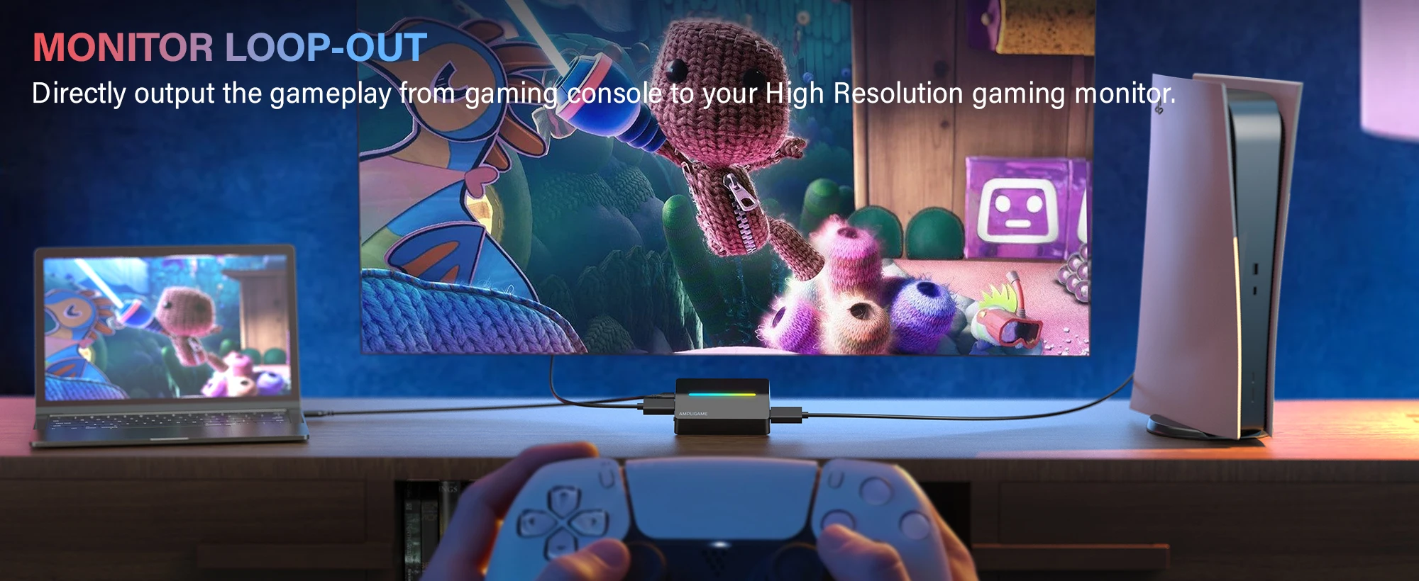 AmpliGame Videoaufnahmekarte, 4K HD 1080 60fps für Audio-Video, Gaming, Live-Streaming, Kompatibel mit PS4/Windows/Mac OS/Switch – Detail 4