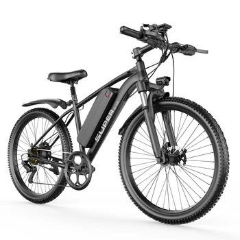 Bicicletta Elettrica G73 di Alta Gamma, 26 Pollici, Motore 250W, Batteria Rimovibile 48V 13Ah, E-bike per Tutti i Terreni, E-Fat Bike con LED