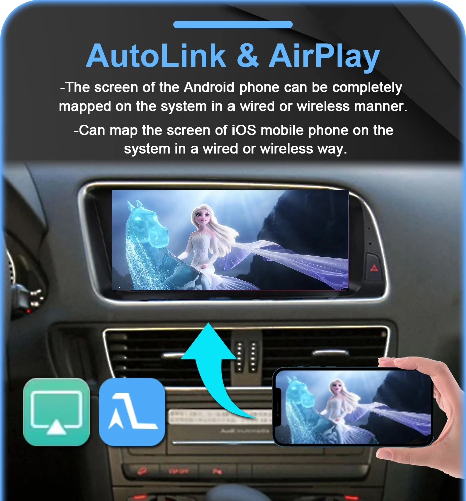 8,8 ''Wireless Carplay Android Auto Linux Auto Radio Multimedia Bildschirm Stereo Für Audi Q5 2009-2016 intelligente system navigation – Detail 14