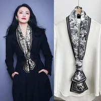 Luxury Design Long Scarf Women's DesignSilk Satin Scarf Faux Silk Satin Headband Shawl Beach 15x145cm 1