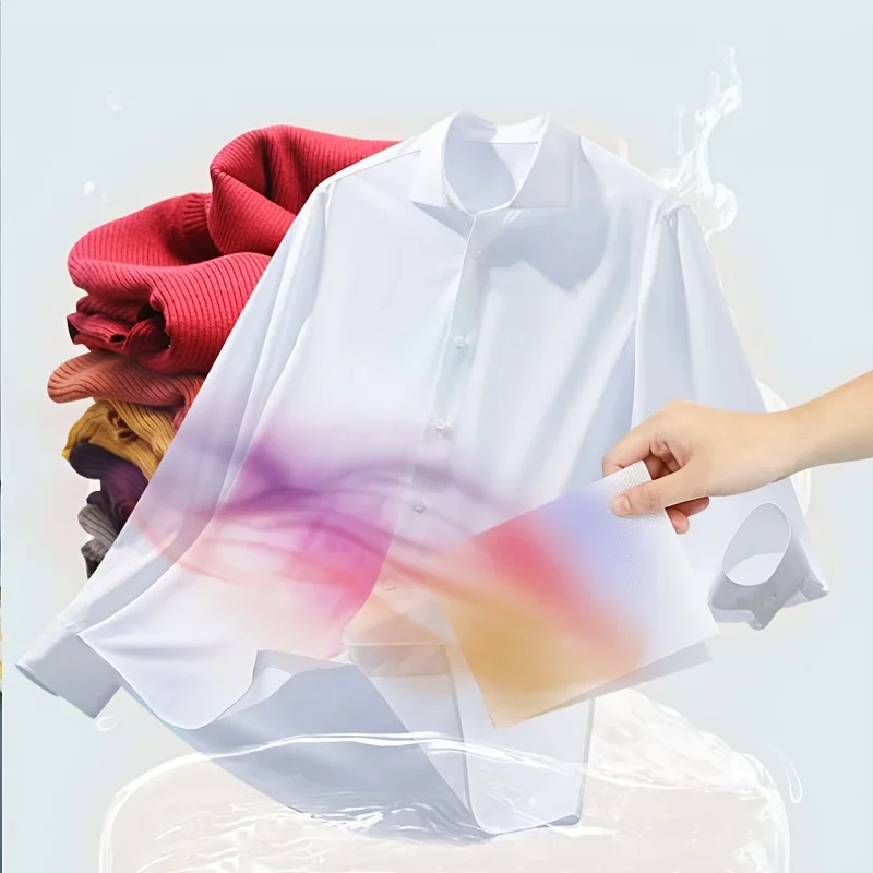 Color Catcher Laundry Sheets-Dye Trapping & Anti-Transfer Wash Paper Uncharged Safeguard for Mixed Washes 100pcs laundry sheets laundry color catcher sheets