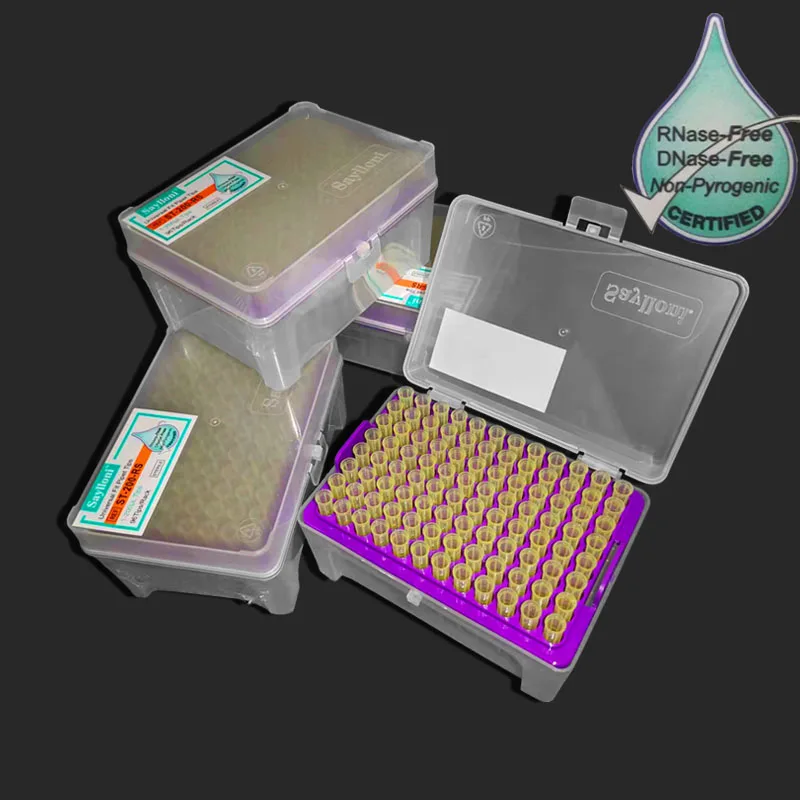 

96Pcs/box 200ul DNase-Free Pipette Tips Suction Box Pipettor Tip Box with Pipetter Tips Non-Pyrogenic BNase-Free