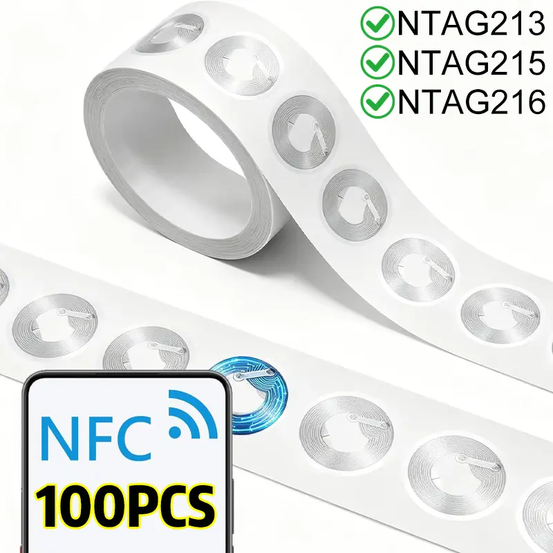 NFC Tags Adhesive NFC Stickers Chip Rewritable Ntag 213 215 216 NFC-Tags 144 504 888 Bytes For Universal NFC-Enabled Devices image 1