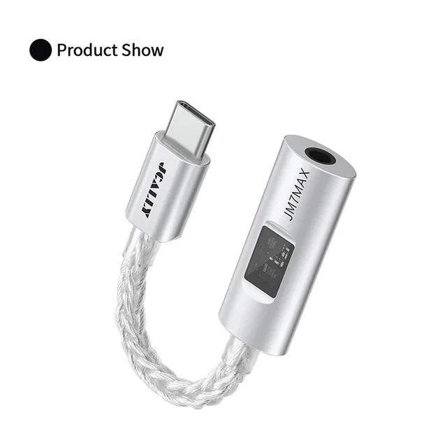 JCALLY JM7MAX Typ-C Tragbarer DAC & AMP Visueller HiFi-USB auf 3,5-mm-Digital-Kopfhörer-Adapter für Android/Apple Gaming-Telefonanrufe – Detail 23