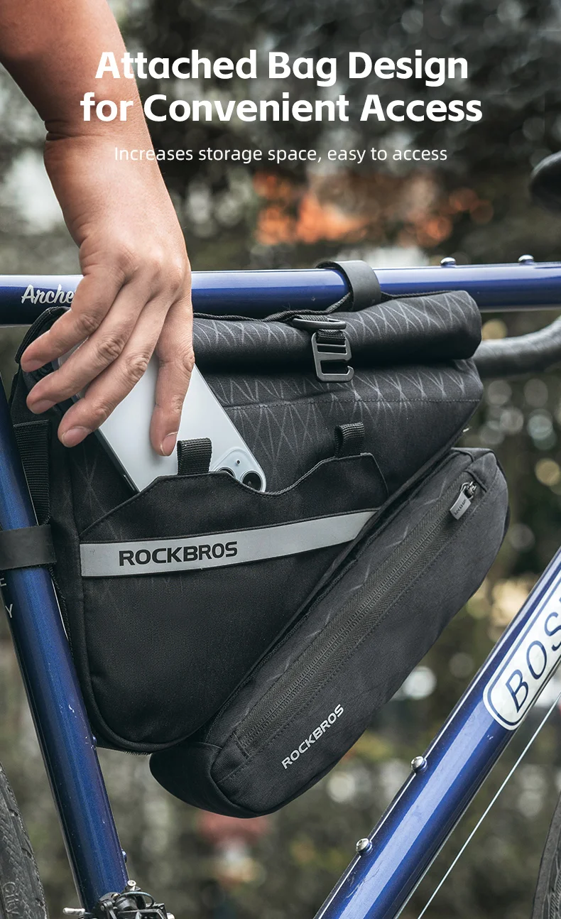 bike frame bag secure straps