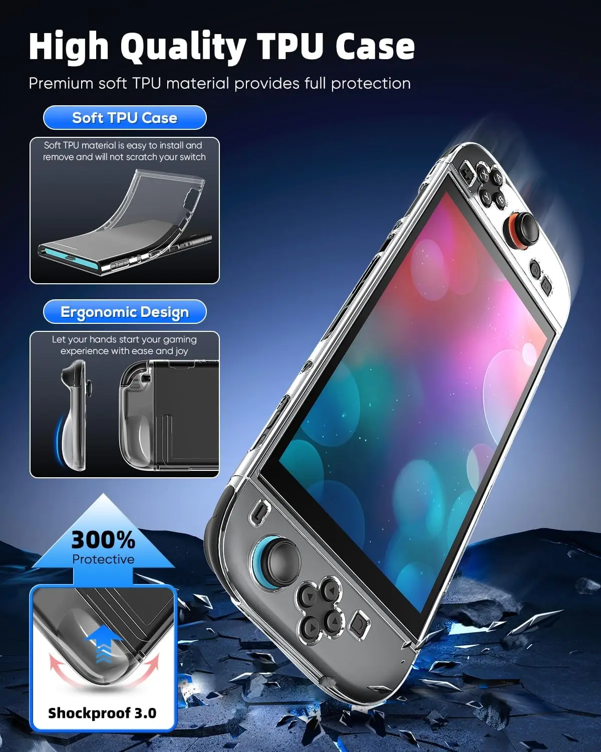 Crystal Clear TPU Protective Shell Cover