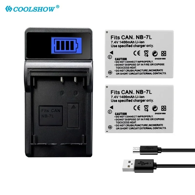 Caricabatteria Nb-7L Nb 7L Per Batterie Per Fotocamere Canon Powershot Sx30Is G10 G11 G12 Nb7L 1400Mah