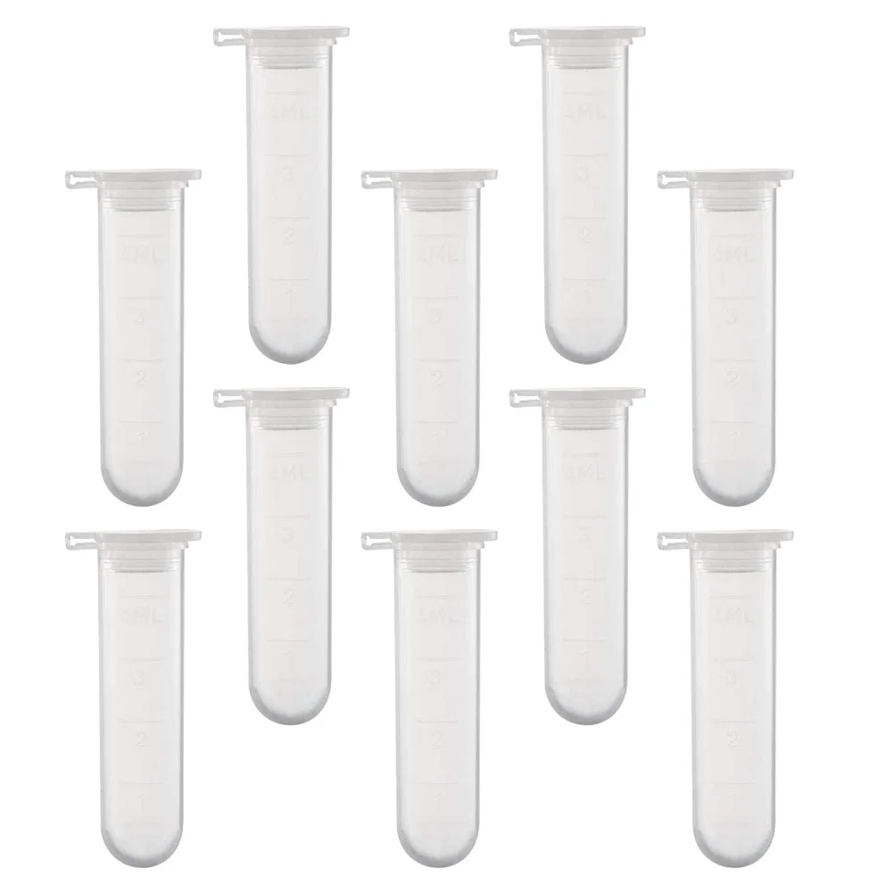 50pcs Centrifuge Tubes Laboratory Test Tube Vials Clip Container Lid Supplies Mini Science Experiment Accessories With Scale
