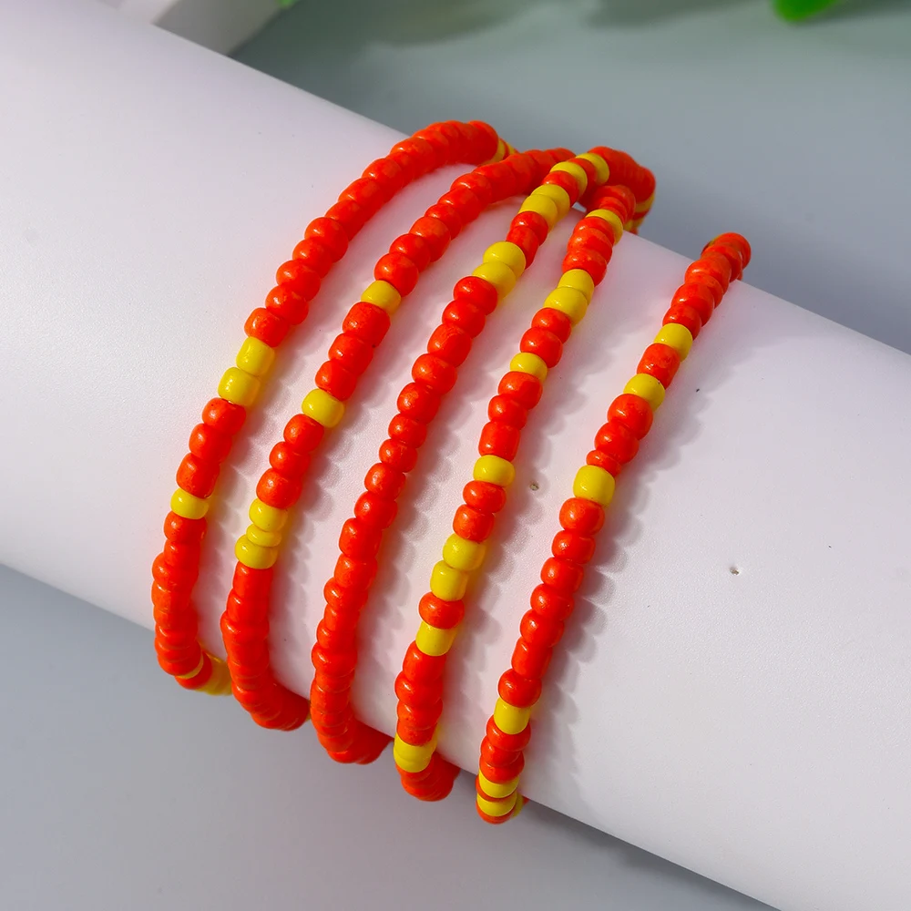 Aihua Böhmen Multi Layer Bunte Perlen Fußkettchen für Frauen Handgemachte Sommer Strand Barfuß Armband Knöchel auf Bein Fuß Schmuck Geschenk – Detail 29
