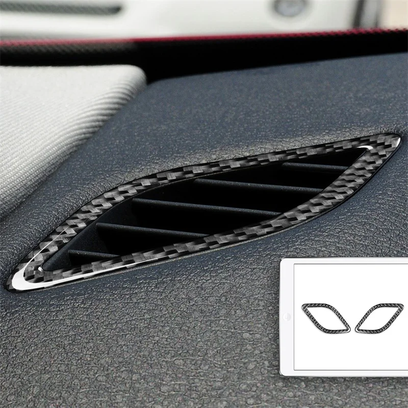 

For BMW E84 X1 2013 2014 2015 Carbon Fiber Stickers Car Dashboard Air Outlet Frame Vent Cover Trim interior Car Accessories
